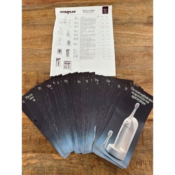 Interplak Plaque Removal Instrument Pricing Wholesaler Distributor 1992 Pamphlet - Picture 1 of 6